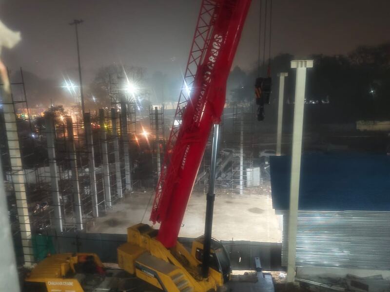 A night lift taken when the surrounding roads were clear